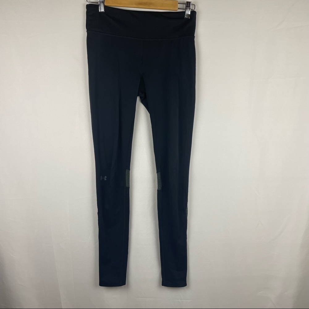 Under Armour black mesh reflective detail full length leggings XS